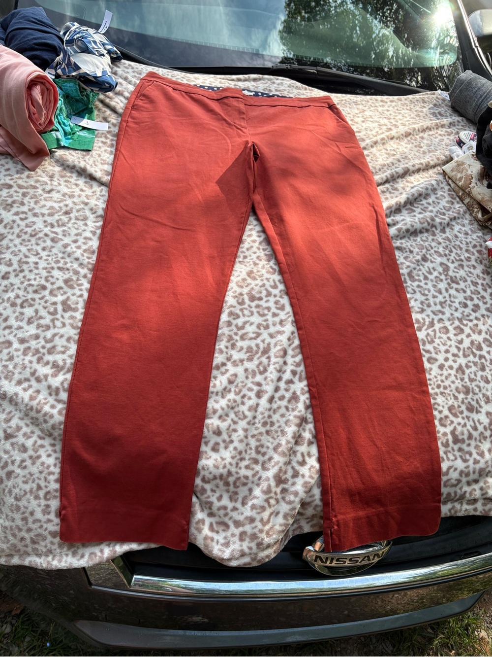 Boden Size 12R Rust Red Straight Leg Pants